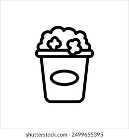 Popcorn icon. Vector illustration for web design. Isolated on a white background.
