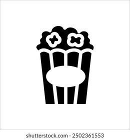 Popcorn icon. Vector illustration for web design. Isolated on a white background.