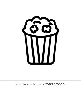 Popcorn icon. Vector illustration for web design. Isolated on a white background.