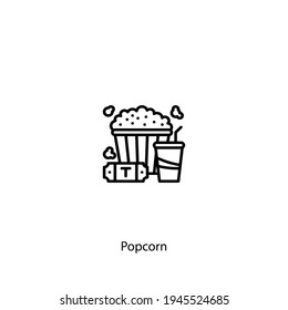 vectores de icono de palomitas aislados en fondo blanco