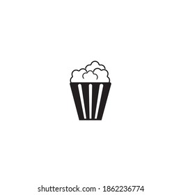 Popcorn icon vector isolated,logo design illustration