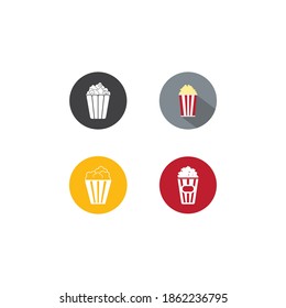 Popcorn icon vector isolated,logo design illustration