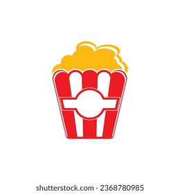 Popcorn icon vector isolated,logo design illustration