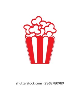 Popcorn icon vector isolated,logo design illustration