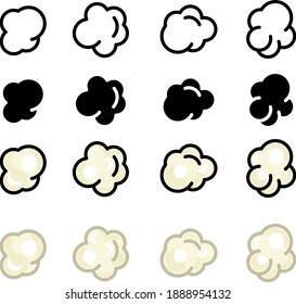 Popcorn icon, vector line illustration	