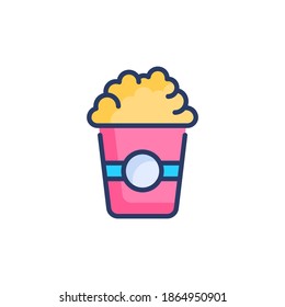 Popcorn icon in vector. Logotype