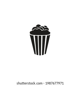 Popcornsymbol-Vektorgrafik auf weißem Hintergrund