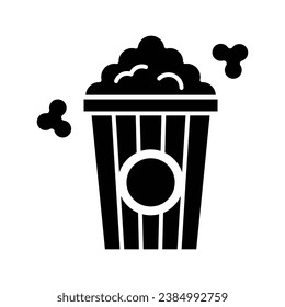 Popcorn icon vector sign and symbol on trendy design for design and print.