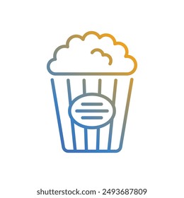 Popcorn icon vector stock illustration