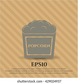 popcorn icon vector symbol flat eps jpg app web concept website