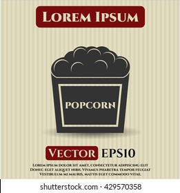 popcorn icon vector symbol flat eps jpg app web concept website