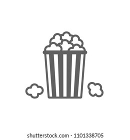 Popcorn icon vector in trendy flat style isolated on white background