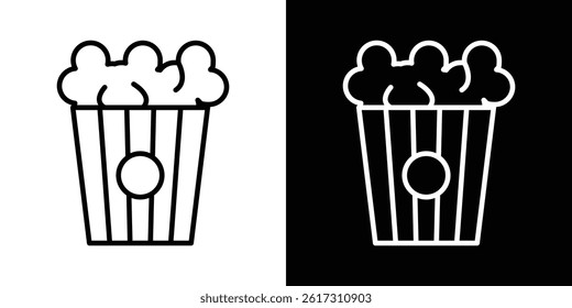 Popcorn icon vector for web and mobile app. Symbol isolated.