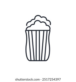 Popcorn icon. vector.Editable stroke.linear style sign for use web design,logo.Symbol illustration.