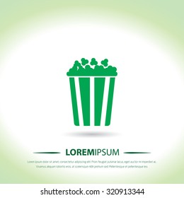 Popcorn icon for web and mobile