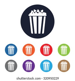 Popcorn icon for web and mobile