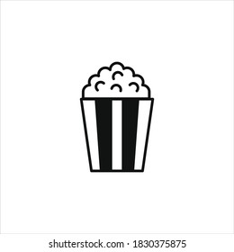 popcorn icon for your website, logo, app, UI, product print. popcorn concept flat Silhouette vector illustration icon