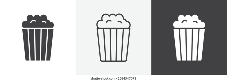 Popcorn icons graphics pack vectors.