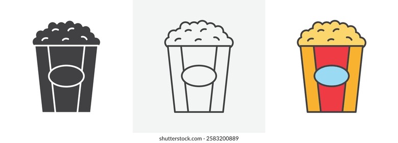 Popcorn icons pack for website designs