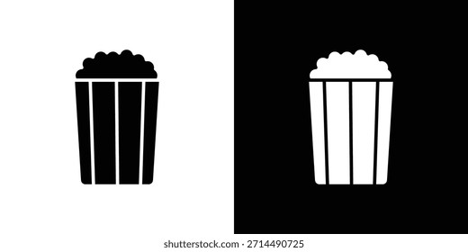 Iconos de palomitas de maíz diseño de silueta de Vector. Ilustración de Diseño gráfico plano de Vector.