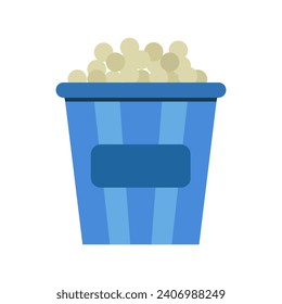 Popcorn illustrated on white background