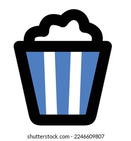 popcorn illustration with flat style