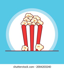 Popcorn illustration  logo icon design