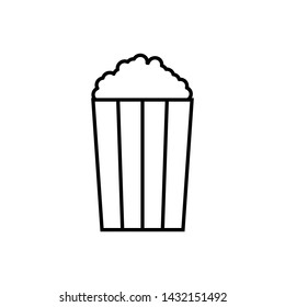 Popcorn. Illustration vector icon, Popcorn icon