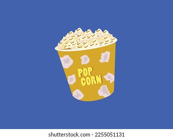 popcorn inside bucket corn food