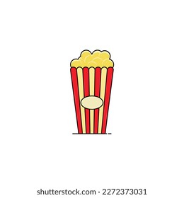 Popcorn isolated vector art and graphics