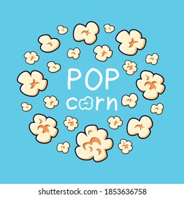 Popcorn kernels explosion cartoon vector set design