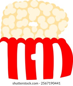 Popcorn Letter Alphabet Vector B