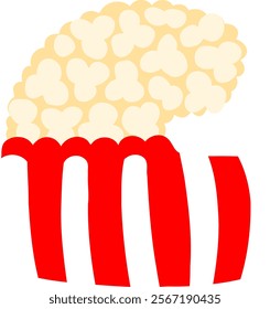 Popcorn Letter Alphabet Vector C