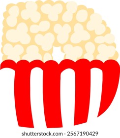 Popcorn Letter Alphabet Vector D