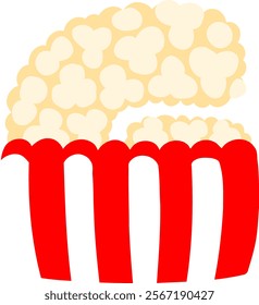 Popcorn Letter Alphabet Vector G