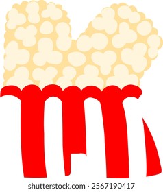 Popcorn Letter Alphabet Vector K