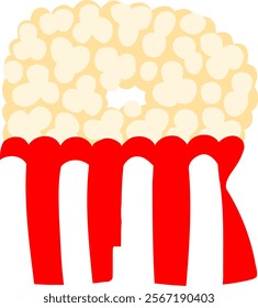 Popcorn Letter Alphabet Vector R