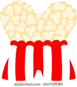 Popcorn Letter Alphabet Vector X