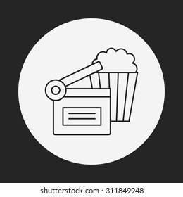 popcorn line icon