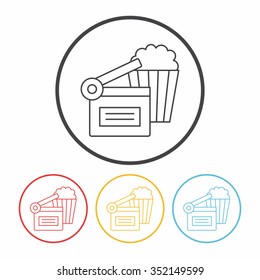 popcorn line icon