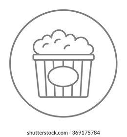 Icono de línea de palomitas.