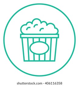 Icono de línea de palomitas.