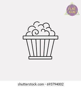 popcorn line icon