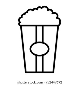Popcorn line icon. 96x96 for Web Graphics and Apps.  Simple Minimal Pictogram. Vector