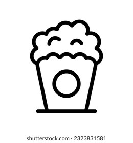 popcorn line icon illustration vector graphic