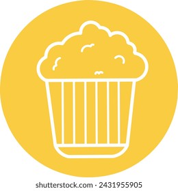 Popcorn Line Icon stock illustration