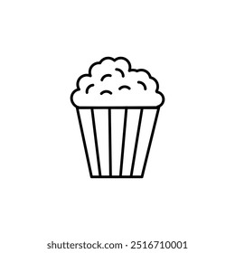 Popcorn line icon. Thin line signs of popcorn trendy style illustration for web and app..eps