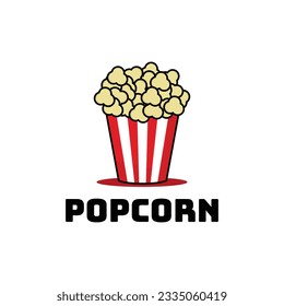 Popcorn logo design template creative idea