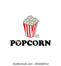 POPCORN LOGO DESIGN, TEMPLATE, INSPIRATION, CORN, VECTOR