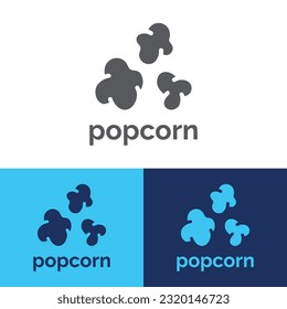 popcorn logo design vector templet,